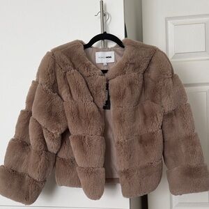 Fashion Nova Plush Tan Jacket